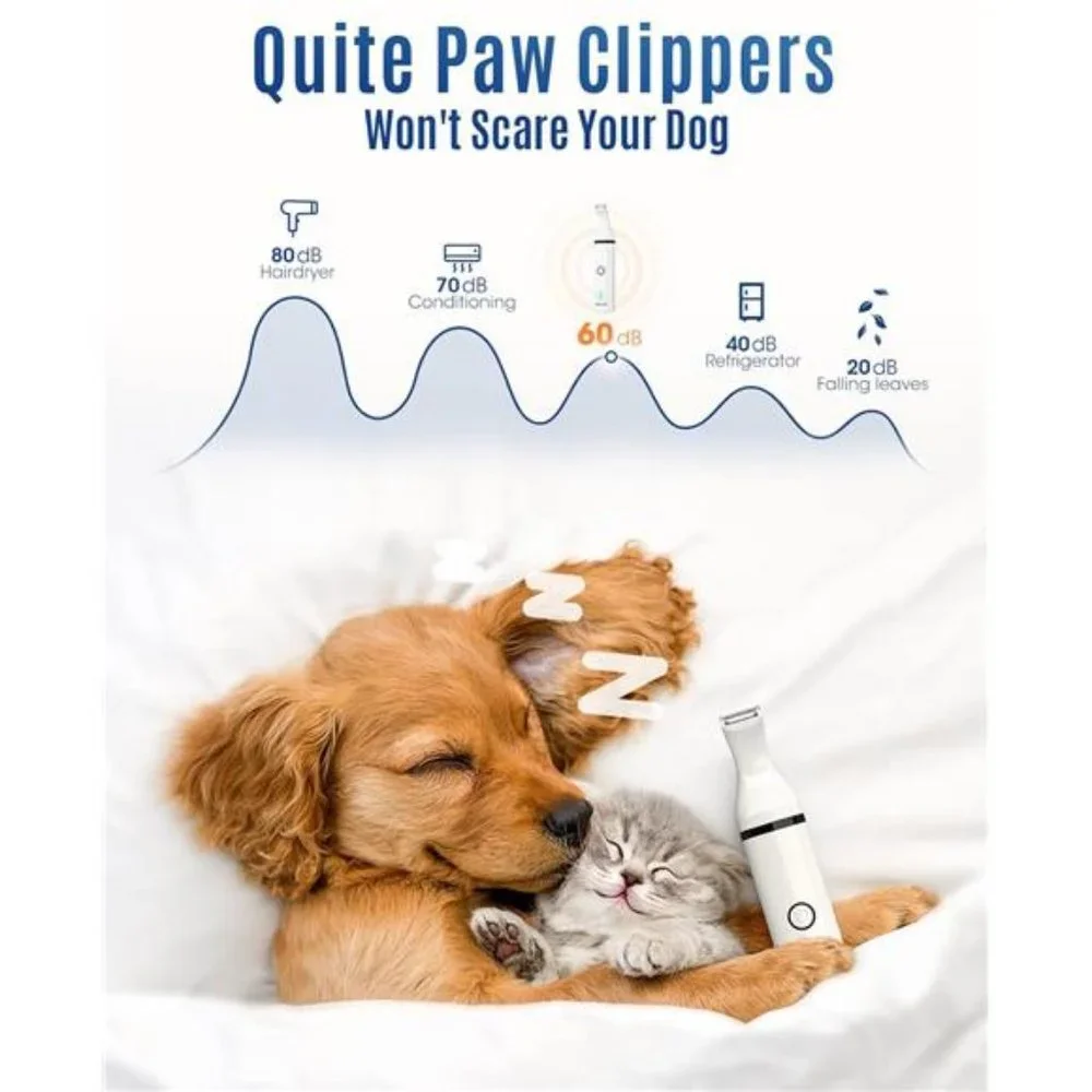 Dog Clippers with Double Blades,Cordless Small PetHair Grooming Trimmer,LowNoise